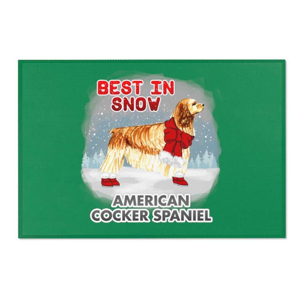American Cocker Spaniel Best In Snow Area Rug