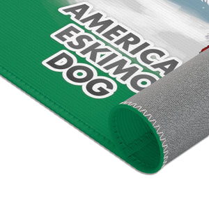 American Eskimo Dog Best In Snow Area Rug