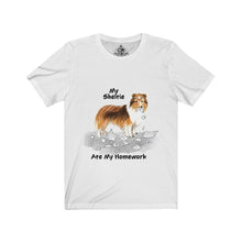 Load image into Gallery viewer, My Sheltie Ate My Homework Unisex Jersey Short Sleeve Tee
