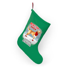 Load image into Gallery viewer, Golden Retriever Best In Snow Christmas Stockings