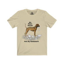 Load image into Gallery viewer, My Plott Hound Ate My Homework Unisex Jersey Short Sleeve Tee