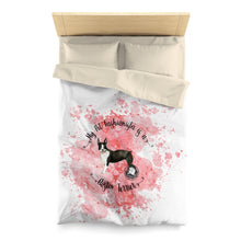 Load image into Gallery viewer, Boston Terrier Pet Fashionista Duvet Cover