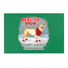 Load image into Gallery viewer, Short Haired Chihuahua Best In Snow Area Rug