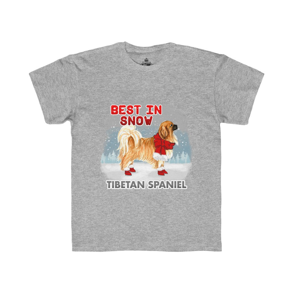 Tibetan Spaniel Best In Snow Kids Regular Fit Tee