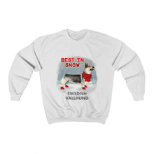 Load image into Gallery viewer, Swedish Vallhund Best In Snow Heavy Blend™ Crewneck Sweatshirt