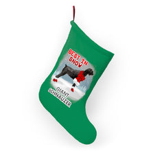 Load image into Gallery viewer, Giant Schnauzer Best In Snow Christmas Stockings
