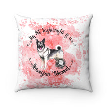 Load image into Gallery viewer, Norwegian Elkhound Pet Fashionista Square Pillow