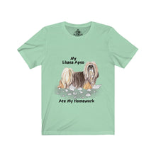 Load image into Gallery viewer, My Lhasa Apso Ate My Homework Unisex Jersey Short Sleeve Tee