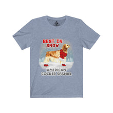 Load image into Gallery viewer, American Cocker Spaniel Best In Snow Unisex Jersey Short Sleeve Tee