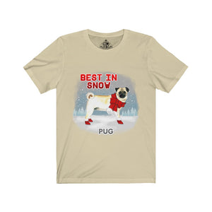 Pug Best In Snow Unisex Jersey Short Sleeve Tee