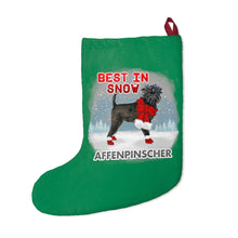Load image into Gallery viewer, Affenpinscher Best In Snow Christmas Stockings