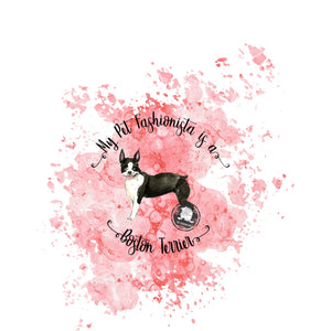 Boston Terrier Pet Fashionista Duvet Cover