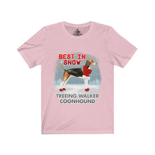 Load image into Gallery viewer, Treeing Walker Coonhound Best In Snow Unisex Jersey Short Sleeve Tee