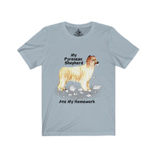 Load image into Gallery viewer, My Pyrenean Shepherd Ate My Homework Unisex Jersey Short Sleeve Tee