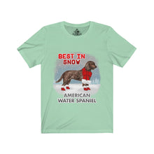 Load image into Gallery viewer, American Water Spaniel Best In Snow Unisex Jersey Short Sleeve Tee