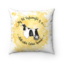 Load image into Gallery viewer, Parti-Color Cocker Spaniel Pet Fashionista Square Pillow