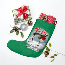 Load image into Gallery viewer, Scottish Deerhound Best In Snow Christmas Stockings