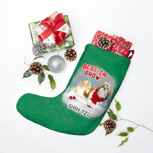 Load image into Gallery viewer, Shih Tzu Best In Snow Christmas Stockings
