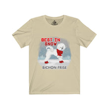 Load image into Gallery viewer, Bichon Frise Best In Snow Unisex Jersey Short Sleeve Tee