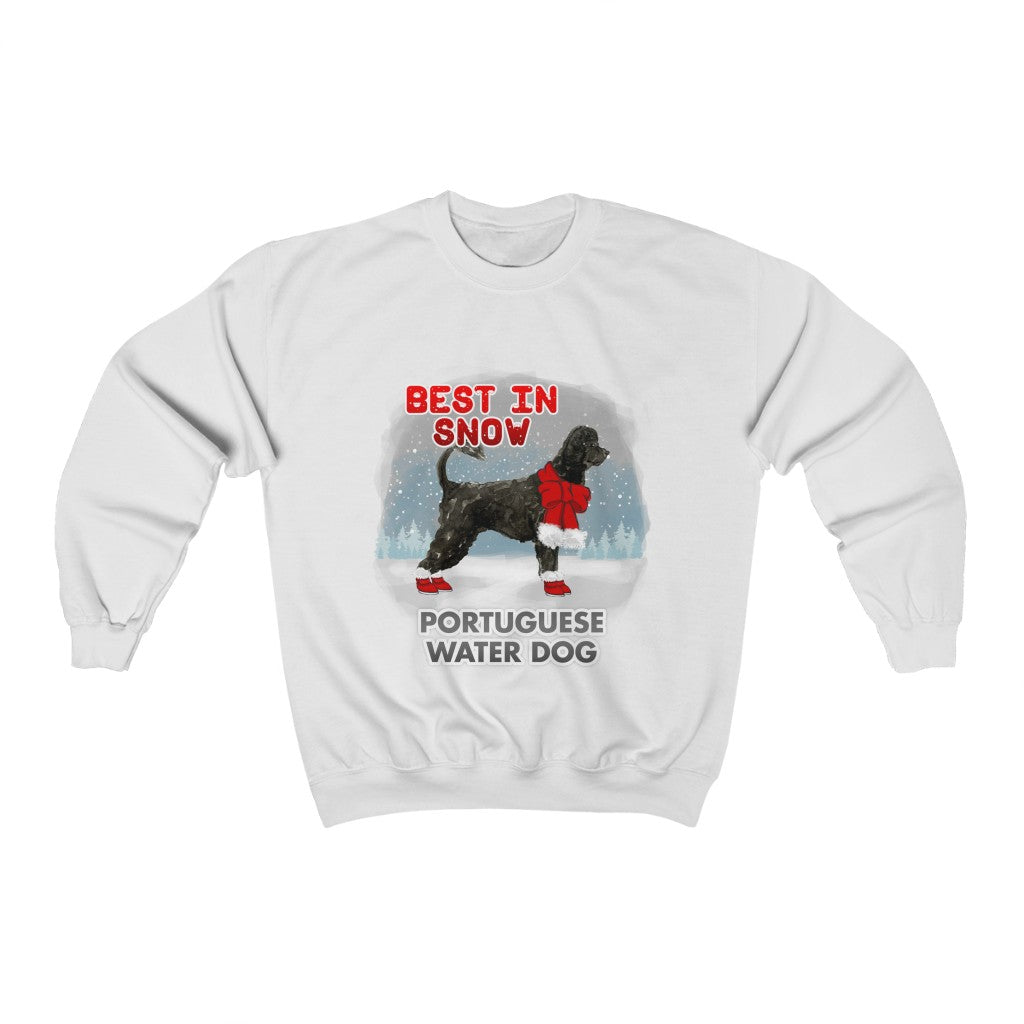 Portuguese Water Dog Best In Snow Heavy Blend™ Crewneck Sweatshirt