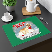 Load image into Gallery viewer, Cocker Spaniel Best In Snow Placemat