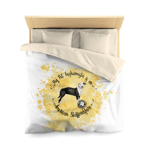 American Staffordshire Pet Fashionista Duvet Cover