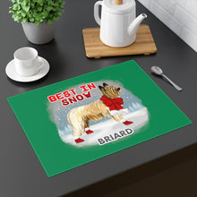 Load image into Gallery viewer, Briard Best In Snow Placemat