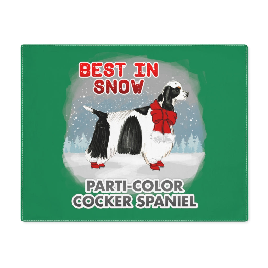Parti-Color Cocker Spaniel Best In Snow Placemat