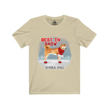 Load image into Gallery viewer, Shiba Inu Best In Snow Unisex Jersey Short Sleeve Tee