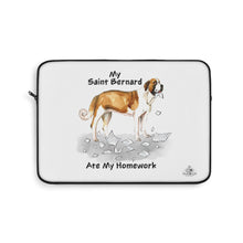 Load image into Gallery viewer, My Saint Bernard Ate My Homework Laptop Sleeve