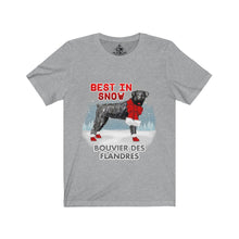 Load image into Gallery viewer, Bouvier Des Flandres Best In Snow Unisex Jersey Short Sleeve Tee