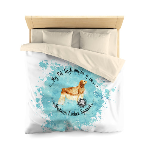 American Cocker Spaniel Pet Fashionista Duvet Cover