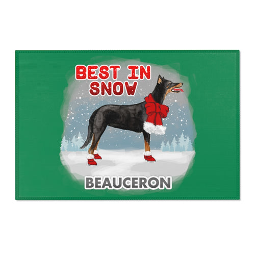 Beauceron Best In Snow Area Rug