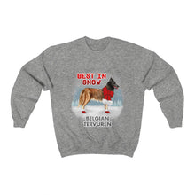 Load image into Gallery viewer, Belgian Tervuren Best In Snow Heavy Blend™ Crewneck Sweatshirt