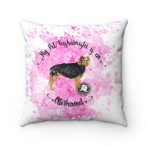 Otterhound Pet Fashionista Square Pillow