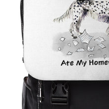 Load image into Gallery viewer, My English Setter Ate My Homework Backpack