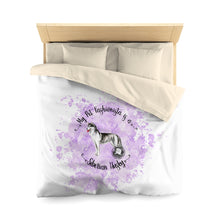 Load image into Gallery viewer, Siberian Husky Pet Fashionista Duvet Cover