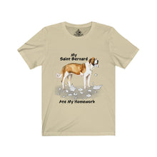 Load image into Gallery viewer, My Saint Bernard Ate My Homework Unisex Jersey Short Sleeve Tee