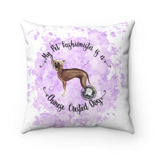 Load image into Gallery viewer, Chinese Crested Pet Fashionista Square Pillow