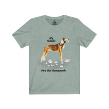 Load image into Gallery viewer, My Saluki Ate My Homework Unisex Jersey Short Sleeve Tee