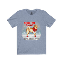 Load image into Gallery viewer, Finnish Spitz Best In Snow Unisex Jersey Short Sleeve Tee