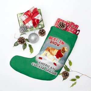 American Cocker Spaniel Best In Snow Christmas Stockings