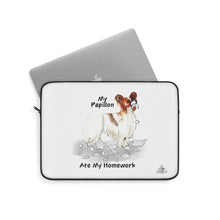 Load image into Gallery viewer, My Papillon Ate My Homework Laptop Sleeve