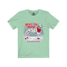 Load image into Gallery viewer, Dalmation Best In Snow Unisex Jersey Short Sleeve Tee
