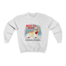 Load image into Gallery viewer, Cocker Spaniel Best In Snow Heavy Blend™ Crewneck Sweatshirt