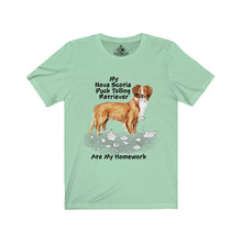 Load image into Gallery viewer, My Nova Scotia Duck Tolling Retriever Ate My Homework Unisex Jersey Short Sleeve Tee