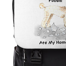 Load image into Gallery viewer, My Miniature Poodle Ate My Homework Backpack