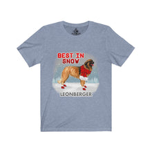 Load image into Gallery viewer, Leonberger Best In Snow Unisex Jersey Short Sleeve Tee