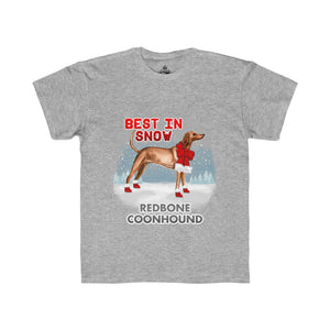Redbone Coonhound Best In Snow Kids Regular Fit Tee