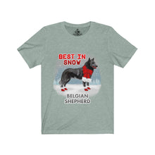 Load image into Gallery viewer, Belgian Shepherd Best In Snow Unisex Jersey Short Sleeve Tee